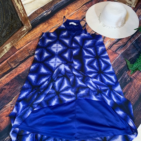 Calvin Klein Royal Blue/White print Dress - Picture 9 of 11